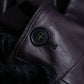 "GUCCI" Cutting design leather tailored jacket