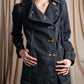 "Vivienne Westwood RED LABEL" Asymmetrical button design mid length denim coat