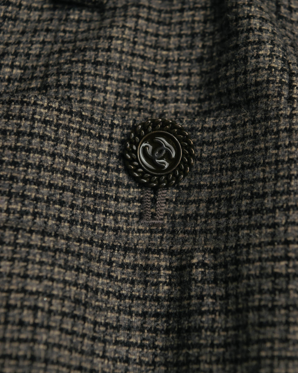 -SPECIAL- “CHANEL” 05AWmicro houndstooth tweed wide trousers