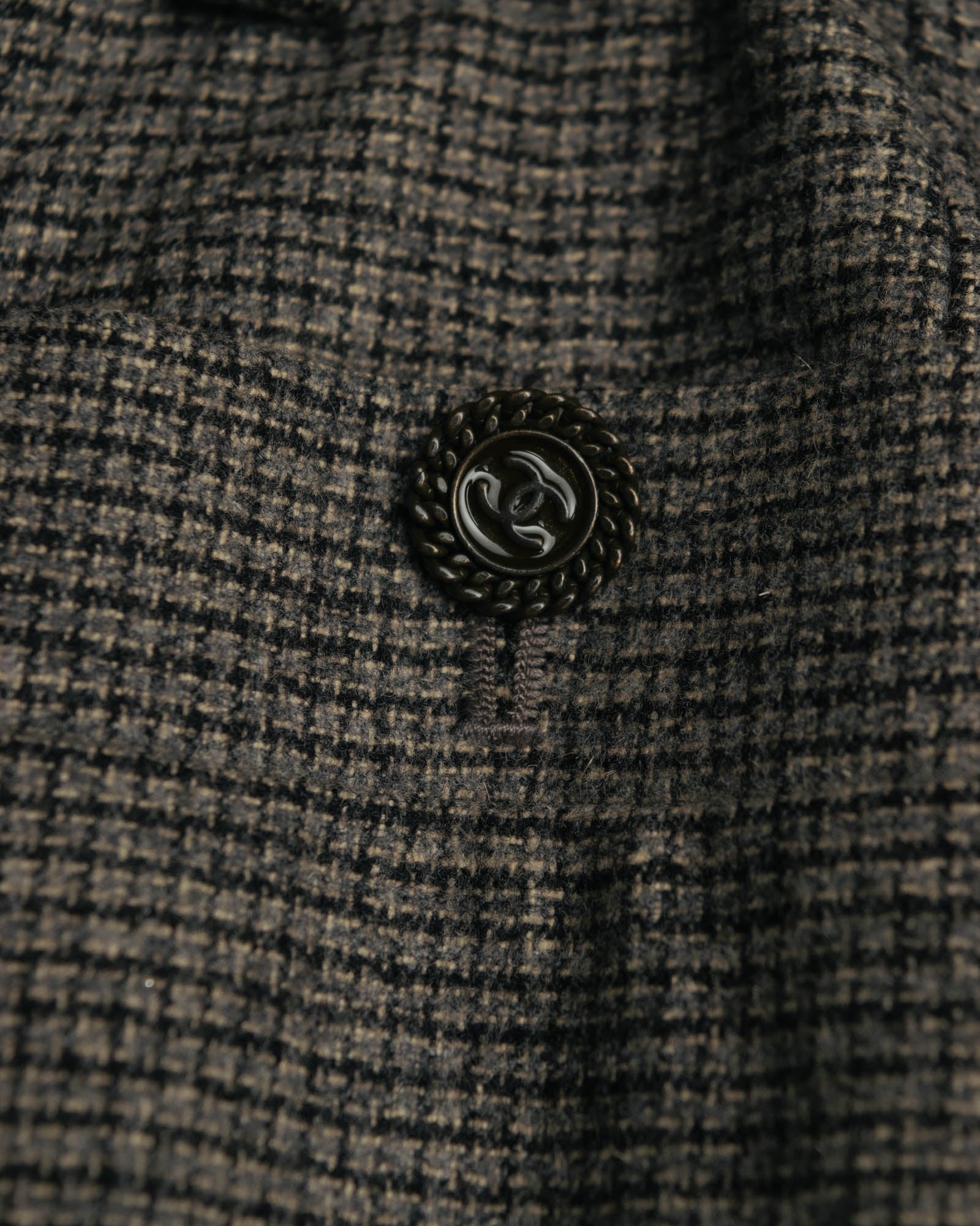 -SPECIAL- “CHANEL” 05AWmicro houndstooth tweed wide trousers