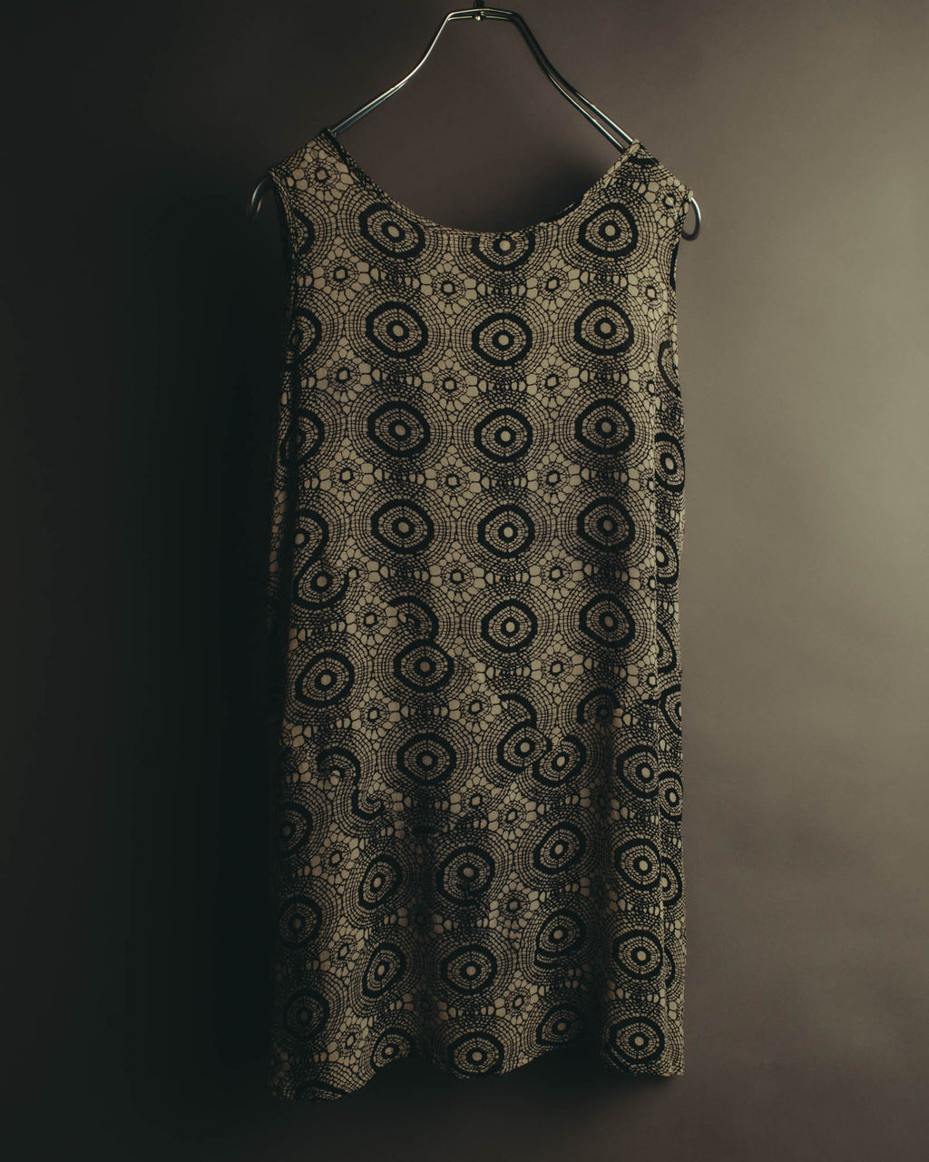 "John Rocha Chinatown" 80's Sleeveless patterned mini dress