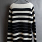 "liz claiborne" Thick pitch striped bicolor knit pullover