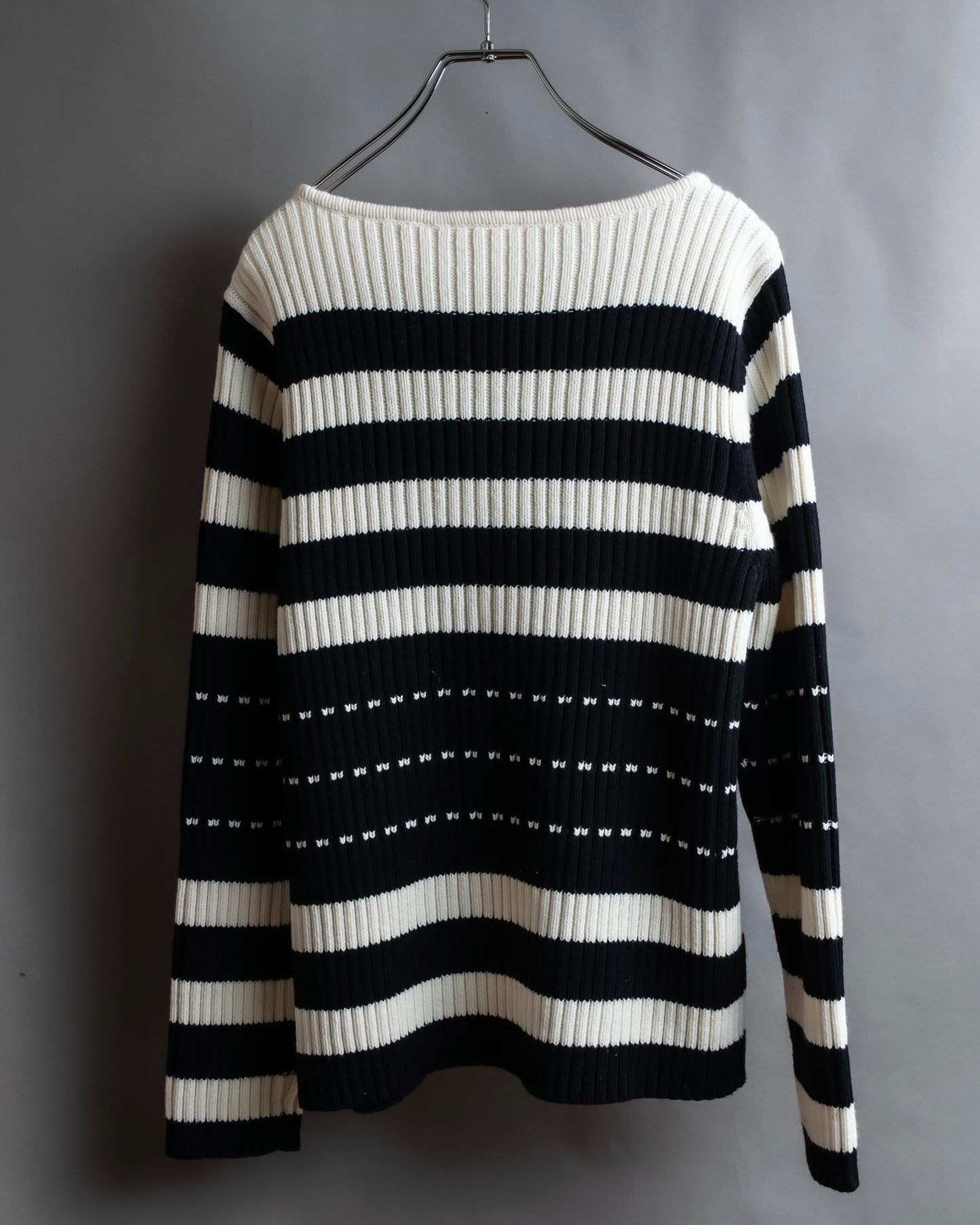 "liz claiborne" Thick pitch striped bicolor knit pullover