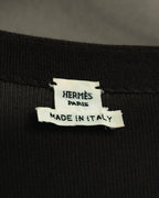 "Hermès" 00's Draped cotton silk long cardigan