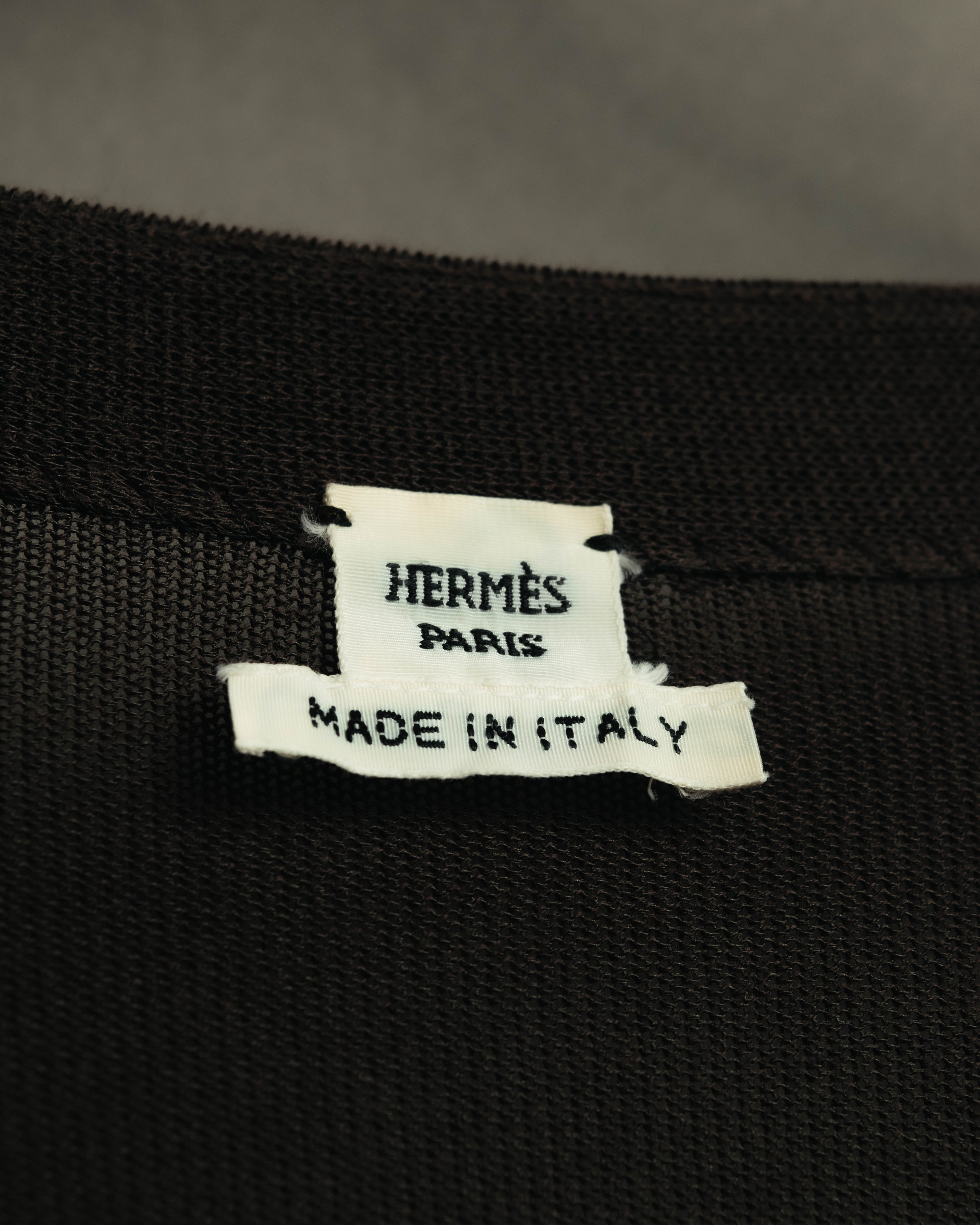 "Hermès" 00's Draped cotton silk long cardigan