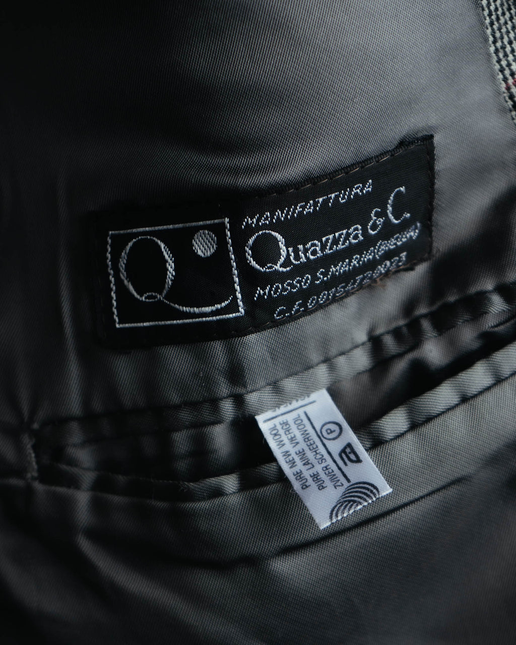 -MOOD MILLÉSIMES- 80’s-90’s Prince of Wales check wool double-breasted setup suit