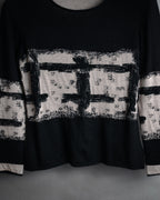 “CHANEL” 90’s-00’s Abstract grid knit top