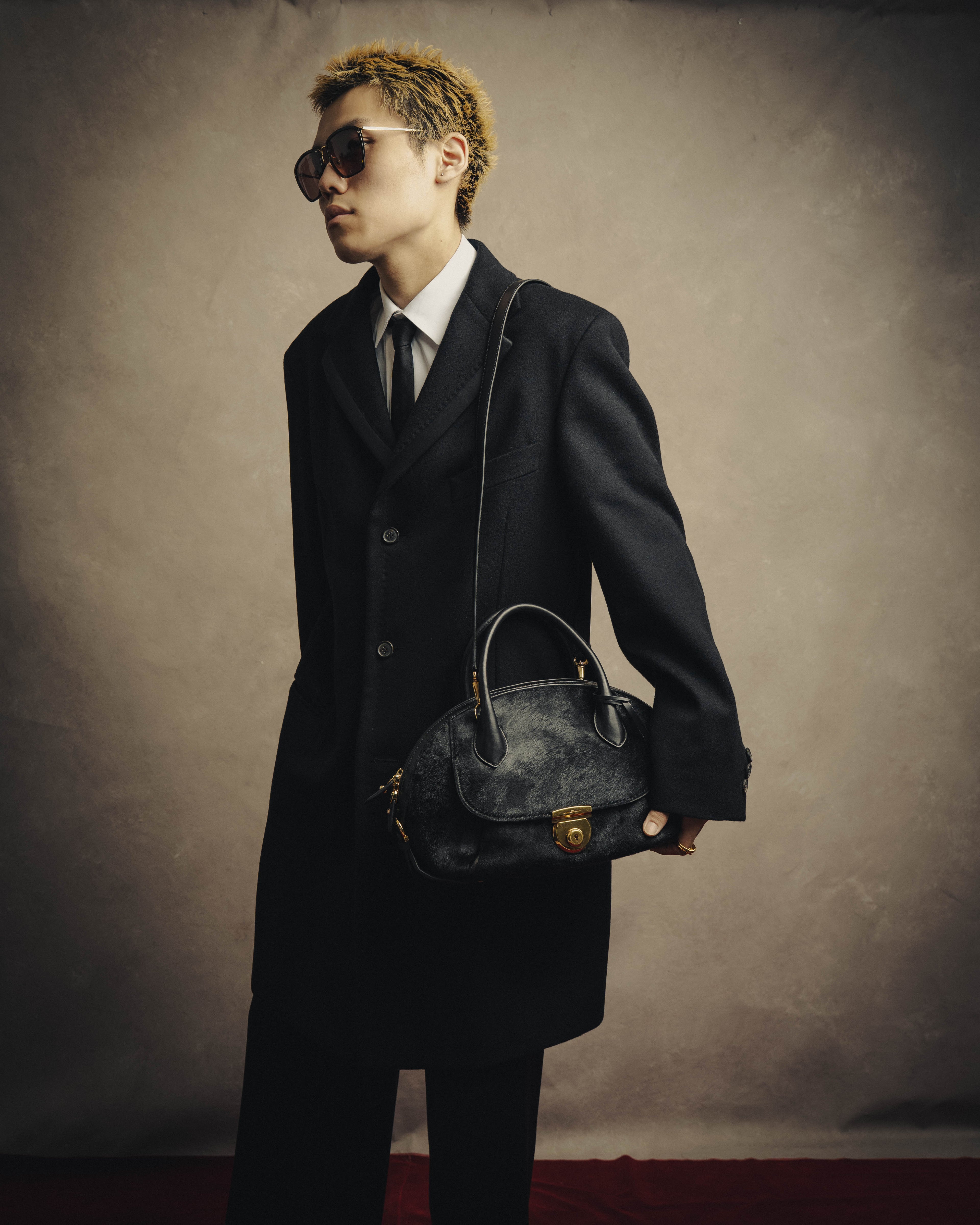 -SPECIAL- “Salvatore Ferragamo“ 90's-00's Gancini pony hair and leather dual-way boston bag