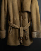 "LOEWE" 90's Panel-switched design mouton shearling coat