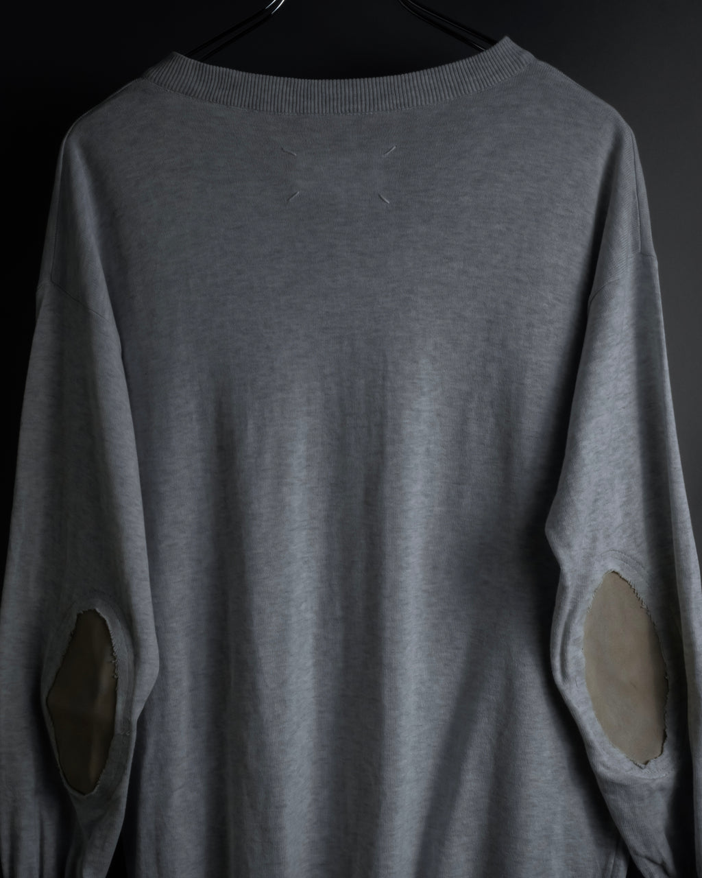 "Maison Margiela" 18SS elbow patch cotton v-neck knit