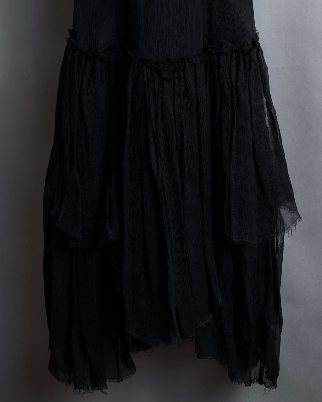 "MCQ Alexander McQueen" 06-10's Puffed sleeve gathered georgette long dress