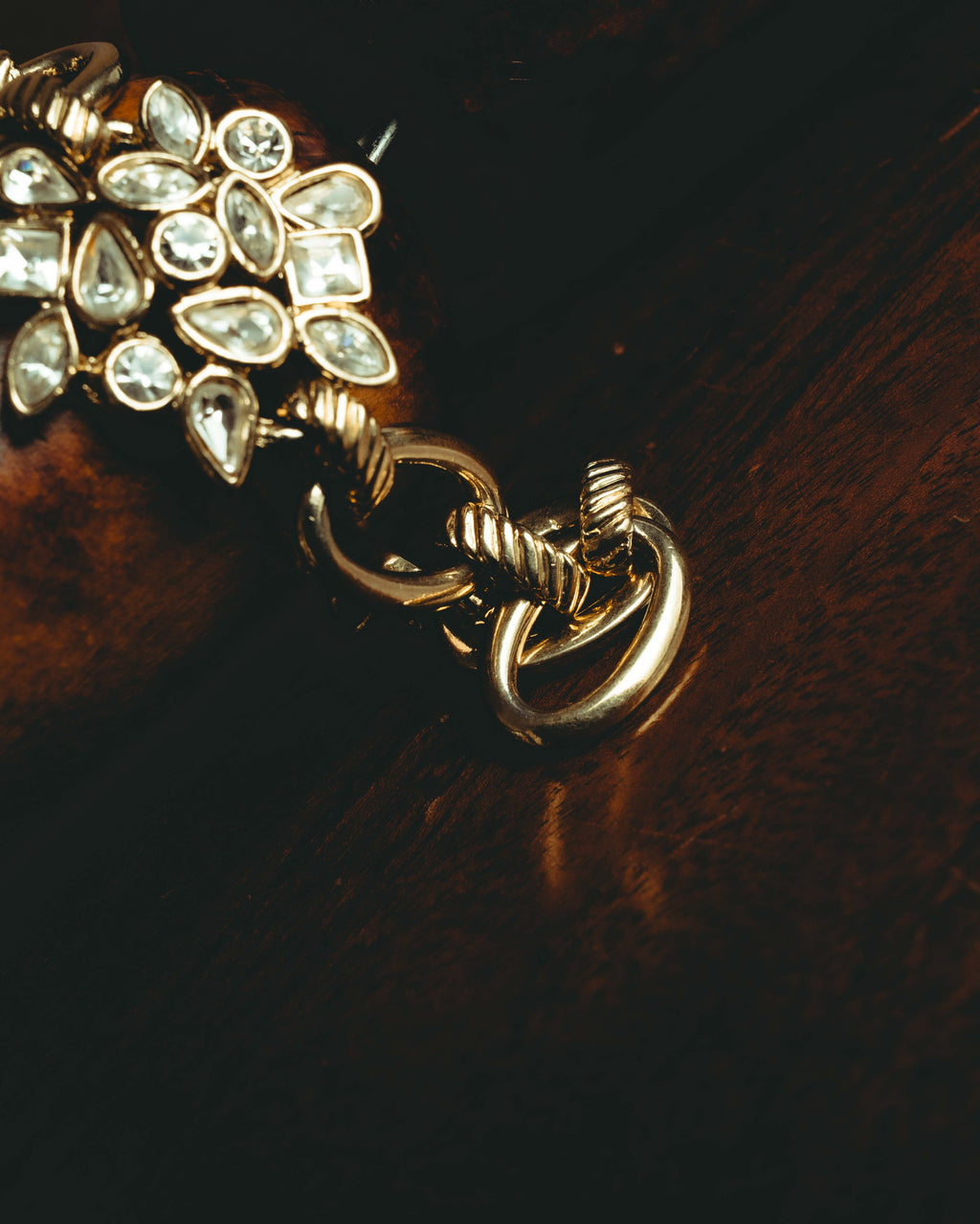 "Yves Saint Laurent" 80's-90's Ornate crystal bracelet