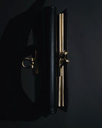 "Salvatore Ferragamo" 90’s Gancini clasp kiss lock tri fold wallet