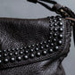 "Sergio Rossi" Stud design horizontal leather 2way shoulder bag