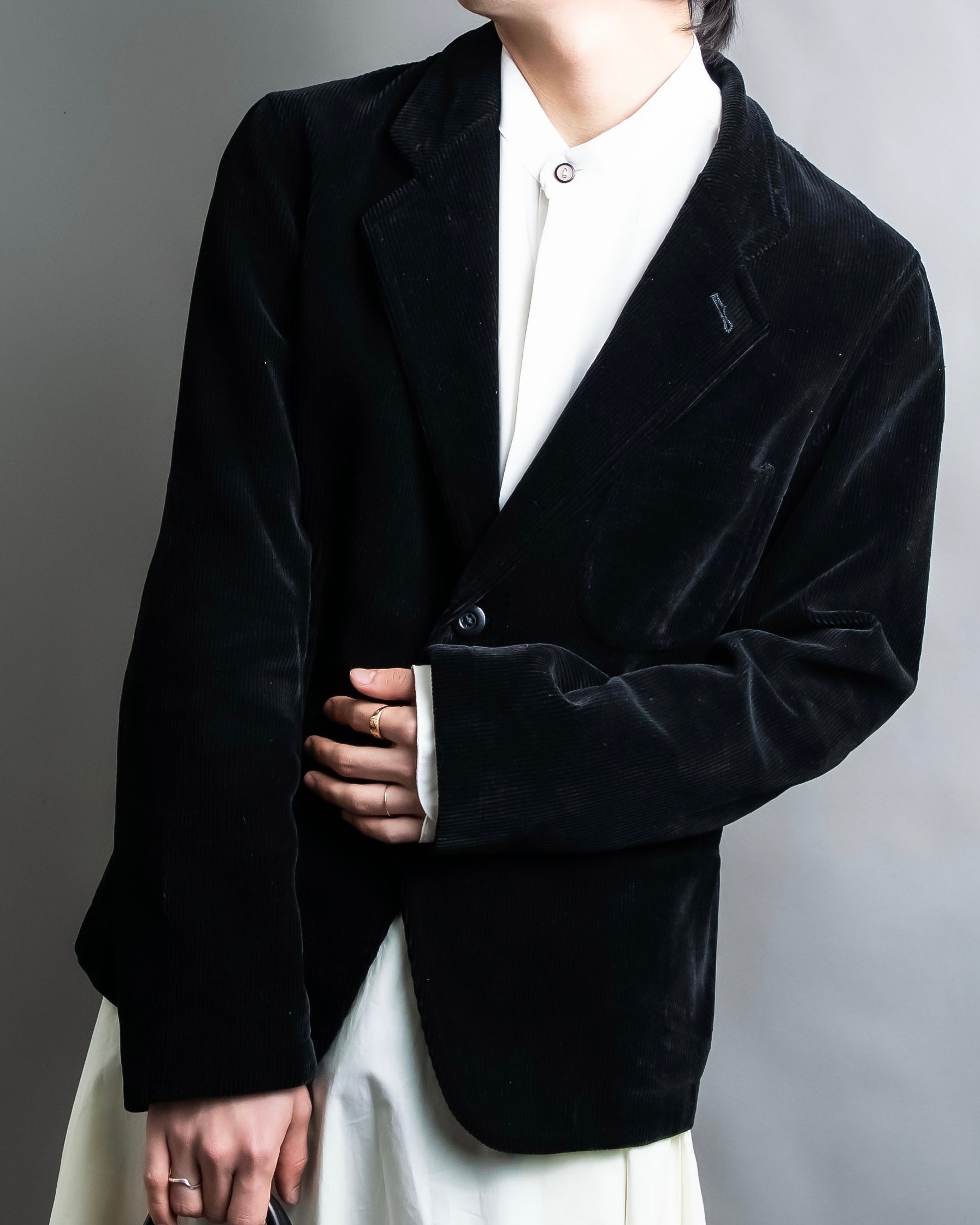 “Y’s for men” beautiful black corduroy single tailored jacket