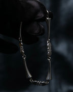 "Salvatore Ferragamo" silver gangini logo chain bracelet