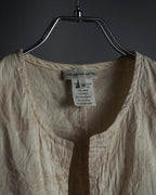 "DRIES VAN NOTTEN" Botanical print wrinkled tiered ruffle design vest