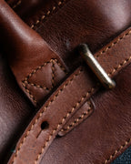 "Ralph Lauren" Blackwatch check canvas leather combination bag