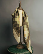 “Yves Saint Laurent” 80’s-90’s Sheer check silk scarf
