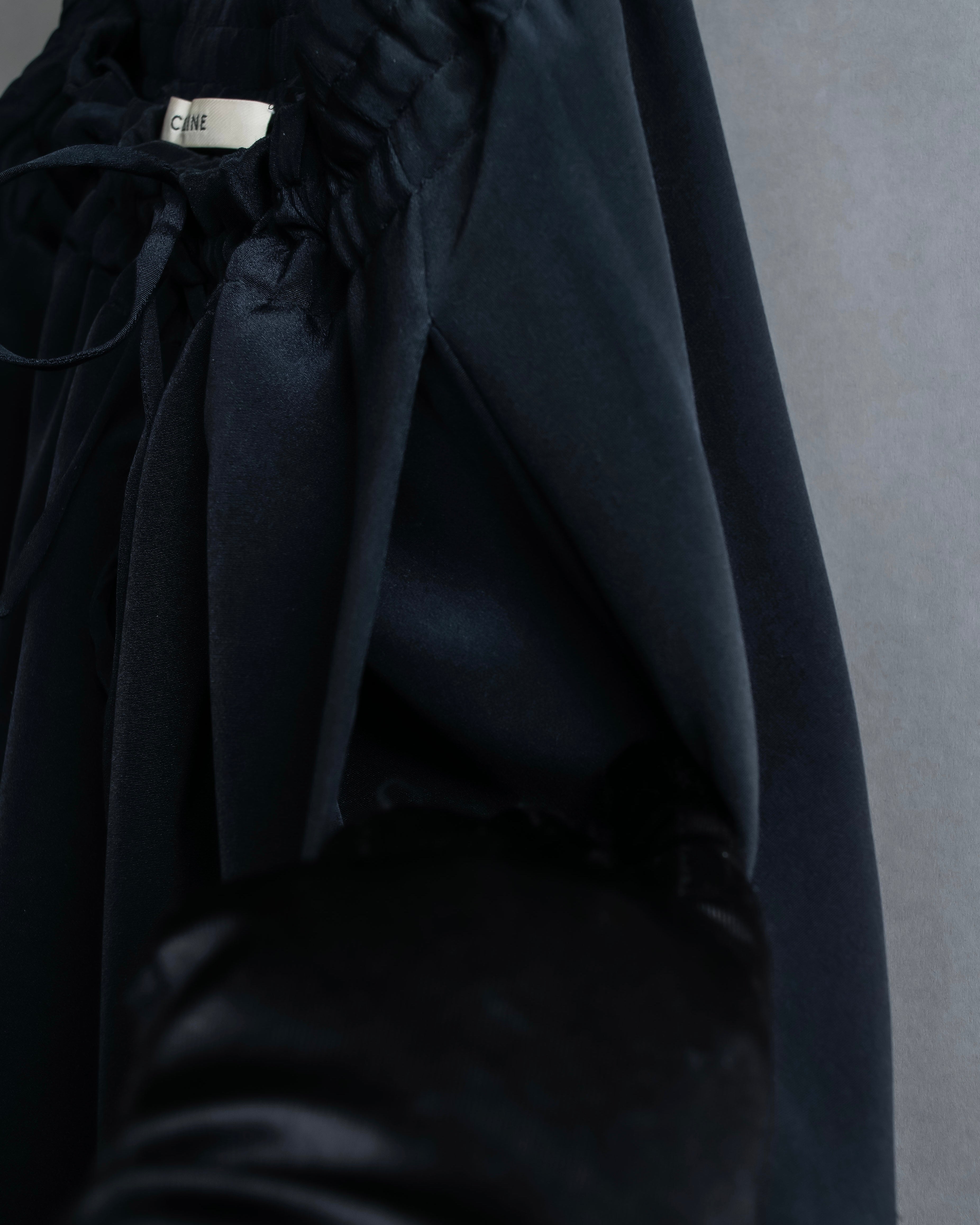 "CELINE" Gathered design mid-length silk skirt