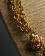 -SPECIAL- “CHANEL” 80’s-90’s ornate gold chain necklace