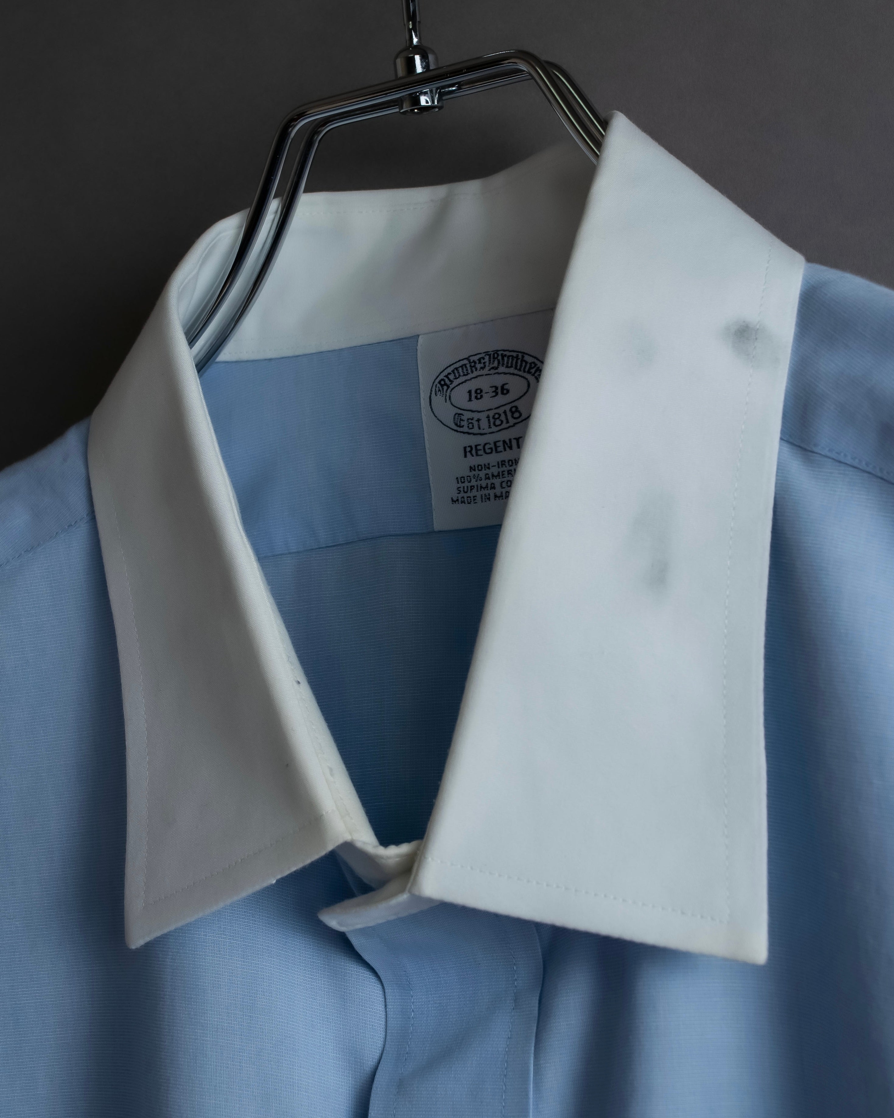 "BROOKS BROTHERS" Large cuffs design cleric oversized shirt