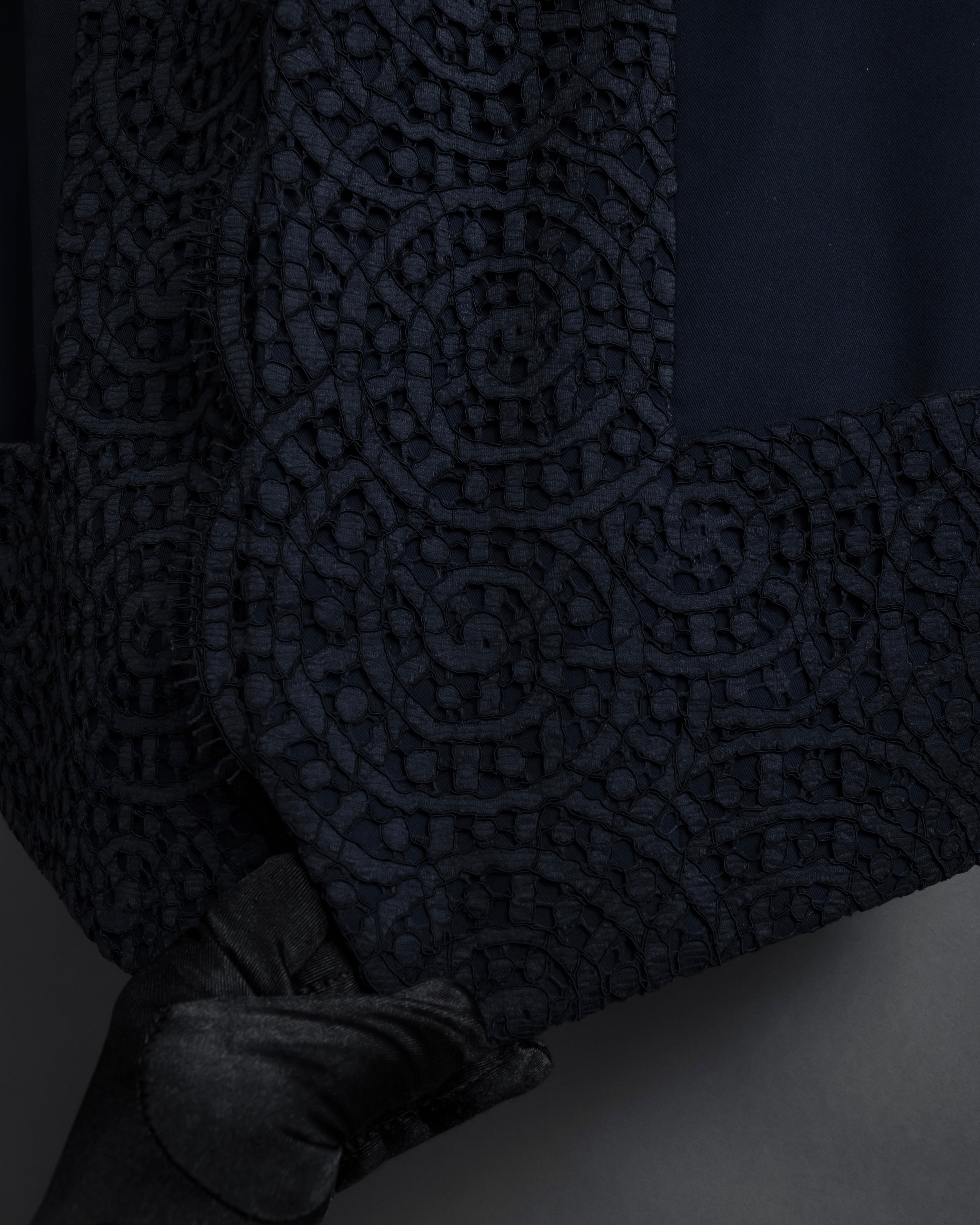 "JEAN PAUL GAULTIER" 90's Geometric lace design tailored vest