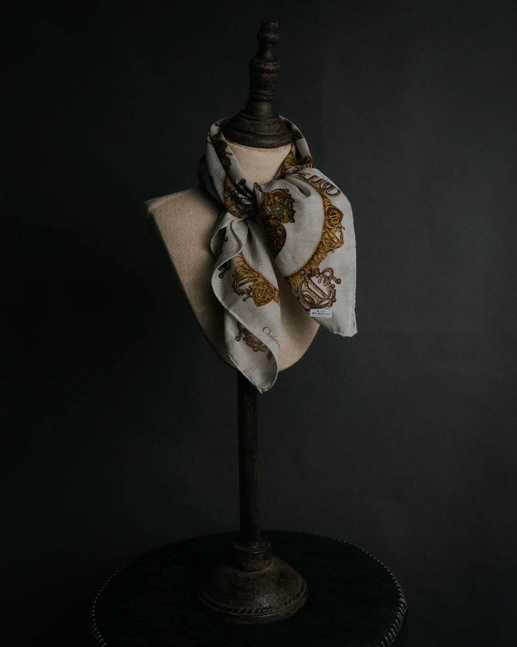 “Christian Dior” 80’s-90’s jewel motif cotton scarf