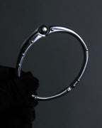 "Dolce & Gabbana" Curved rivet design silver metal bracelet