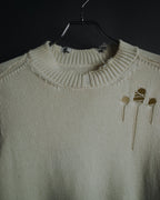 "Maison Margiela" 2022SS Destroyed rib-knit sweater