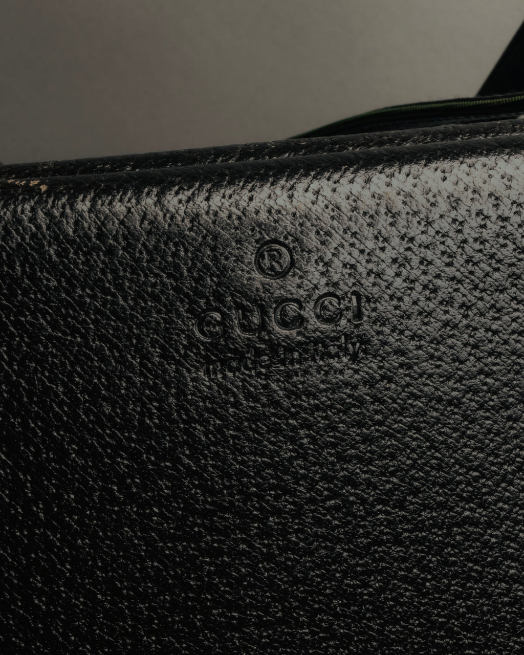 “GUCCI” 90’s structured box leather handbag