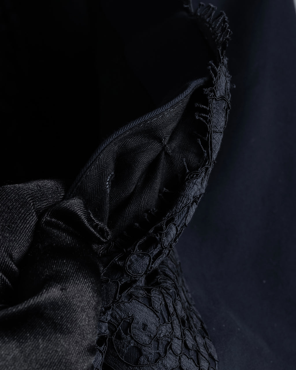 "JEAN PAUL GAULTIER" 90's Geometric lace design tailored vest