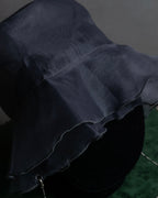 "LIMI feu " Chain docking organza bucket hat