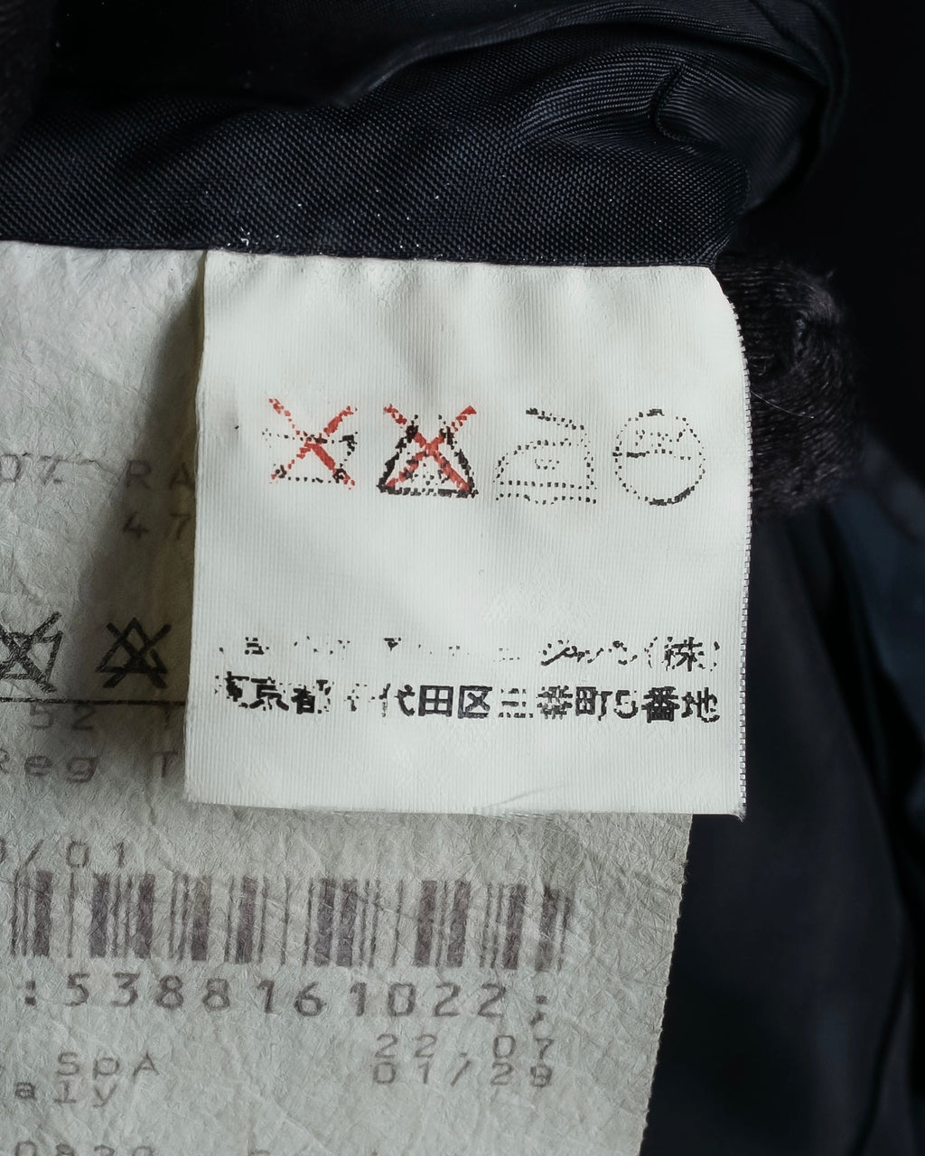 "GIORGIO ARMANI" Beautiful drape navy wool set up