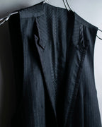 "DOLCE & GABBANA" Pattern switching peak lapel gilet