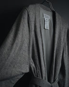 "Maison Margiela" 17AW belted gown knit coat