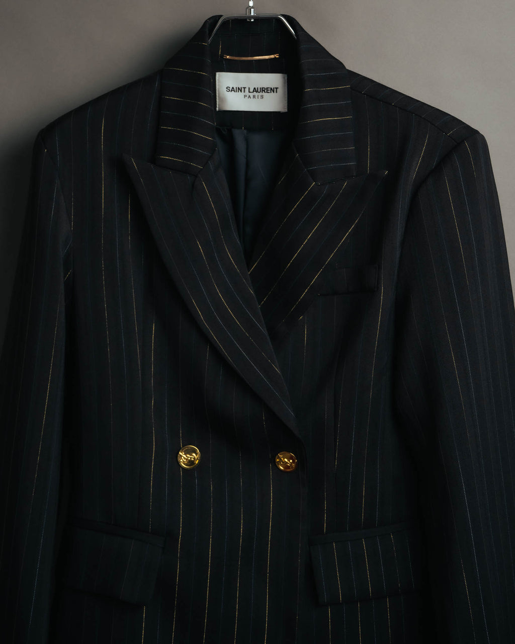 -SPECIAL-“SAINT LAURENT” 18's- Modern pinstripe double breasted jacket