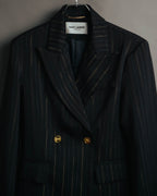 -SPECIAL-“SAINT LAURENT” 18's- Modern pinstripe double breasted jacket