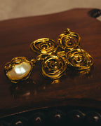"Yves Saint Laurent" 80's-90's Baroque faux pearl brooch