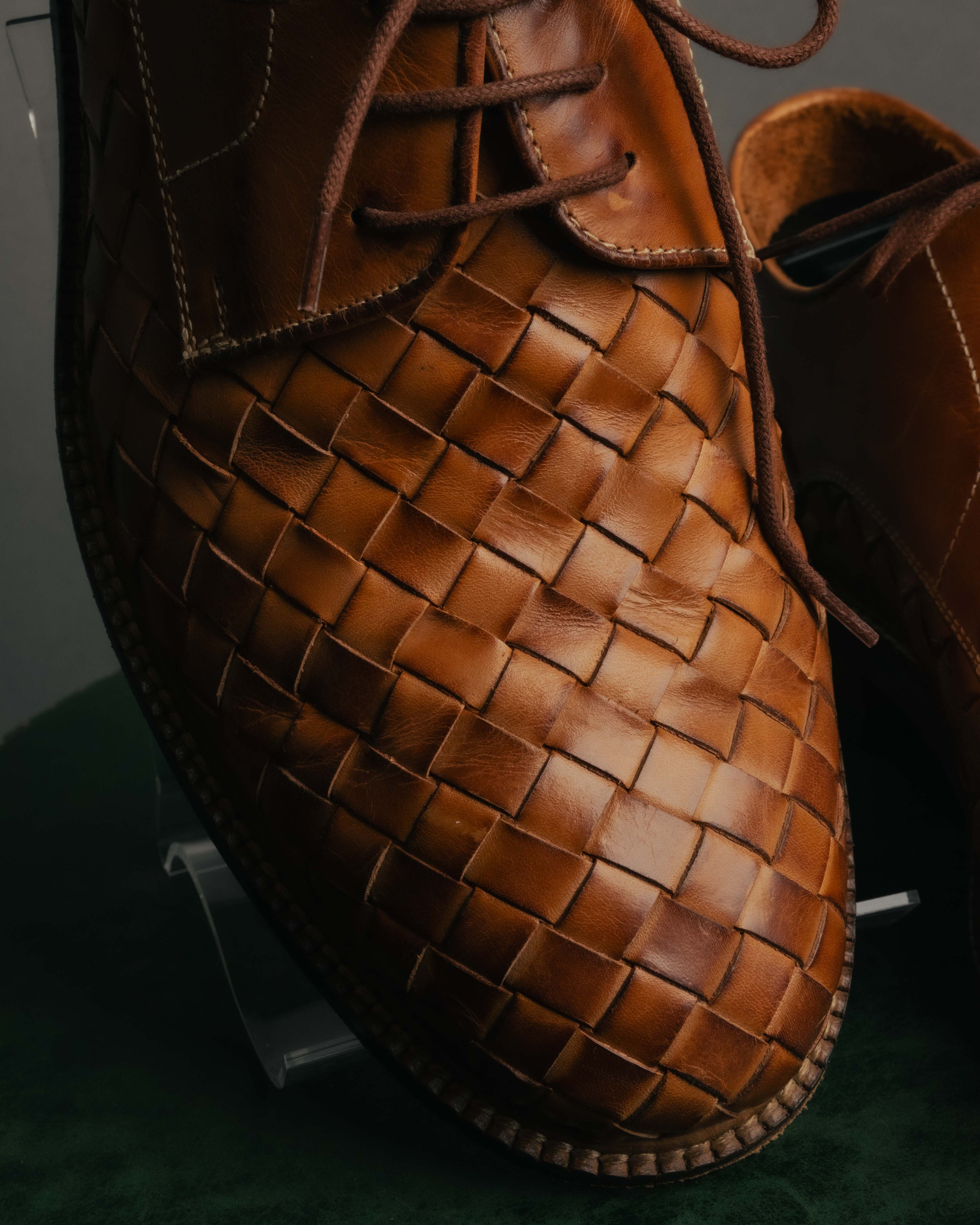 "Vintage" 90’s-00’s Handwoven derby shoes