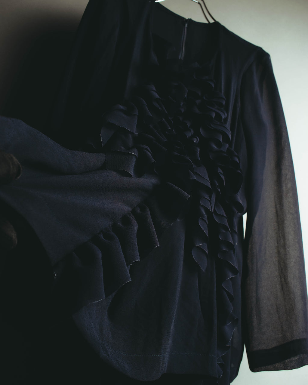 "COMME des GARÇONS" 90's Sculptural ruffle maxi dress