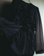 "COMME des GARÇONS" 90's Sculptural ruffle maxi dress