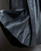 "VALENTINO" Power shoulder detail shape leather coat