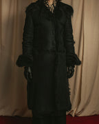 -SPECIAL- "GUCCI" 90's-00's Leather combination fur long coat