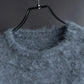 "Vintage drop shoulder shaggy knit pullover"