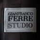 "GIANFRANCO FERRE" Striped peak lapel 1 button tailored jacket