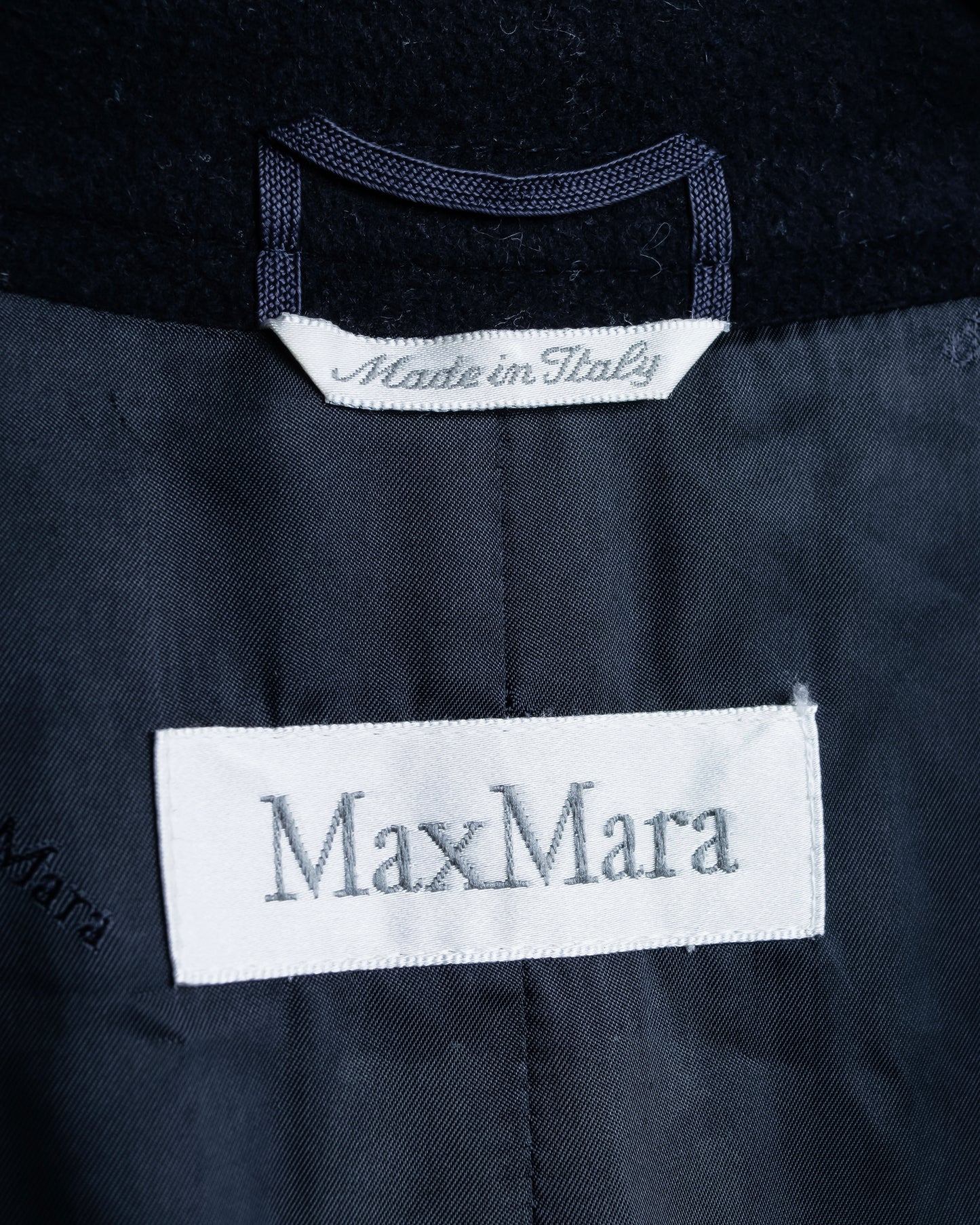 "Max Mara" Front pocket detail maxi length cashmere mix maxi length coat