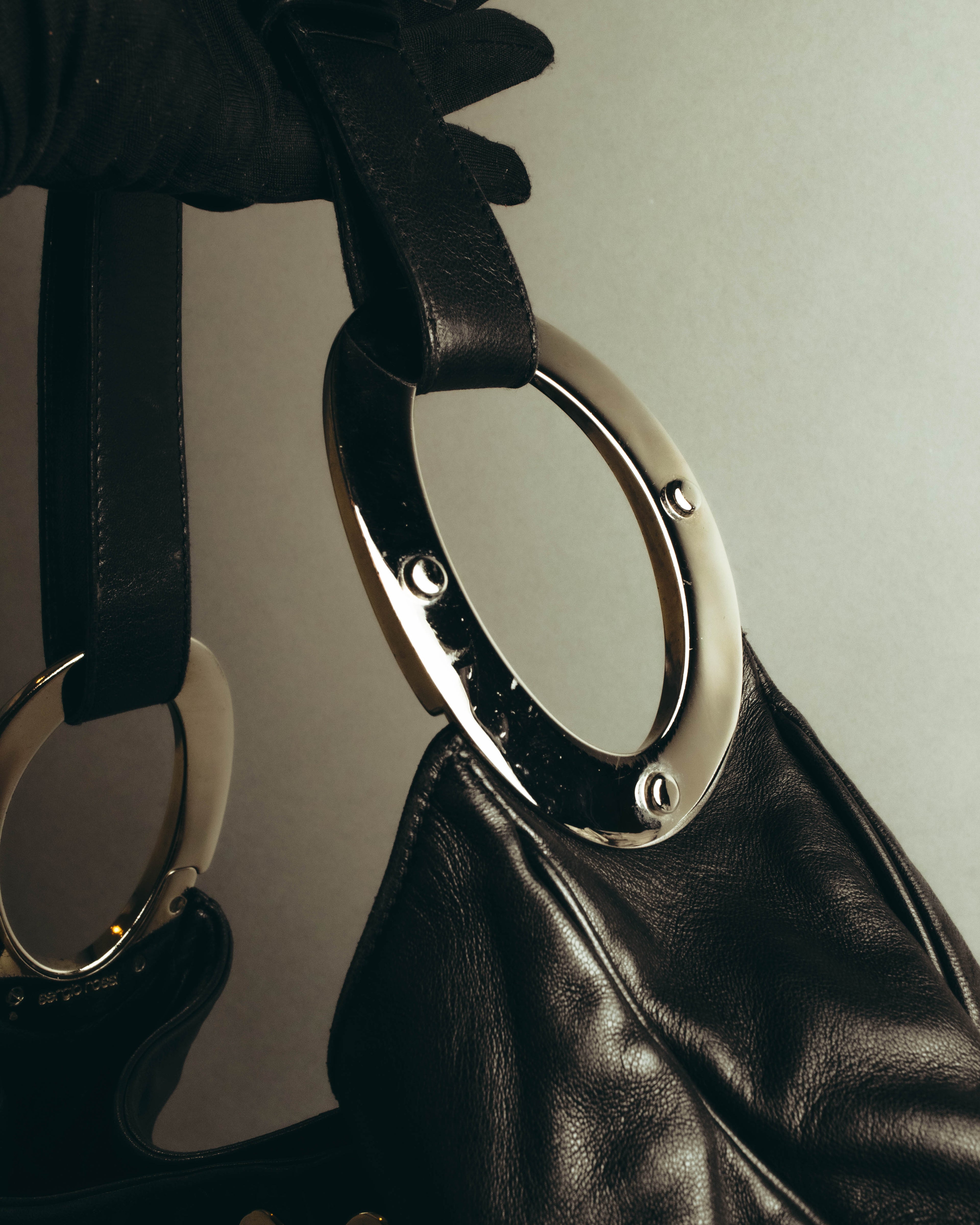 "Sergio Rossi" 00's-10's Soft leather hobo shoulder bag