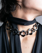 "YVES SAINT LAURENT" Twisted details mode style necklace