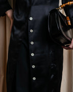 "THOM BROWNE" Shiny long hidden button shirt